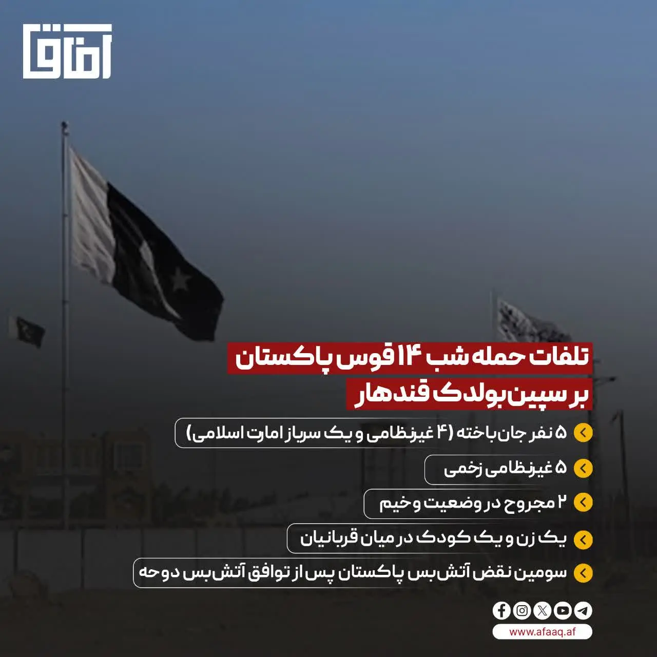 تفاوت حمله شب 14 قوس پاکستان بر سپین بولدک قندهار