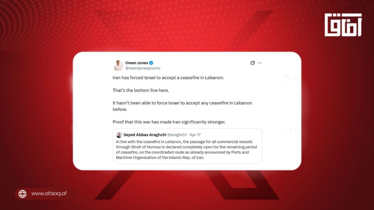 اوون جونز، روزنامه‌نگار و نویسنده‌ی مشهور بریتانیایی در واکنش به پست عراقچی درمورد بازشدن تنگه‌ی هرمز: